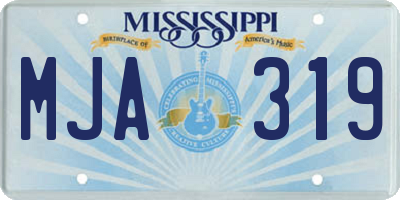 MS license plate MJA319