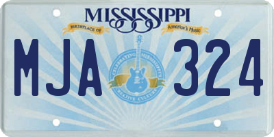 MS license plate MJA324