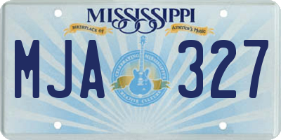 MS license plate MJA327