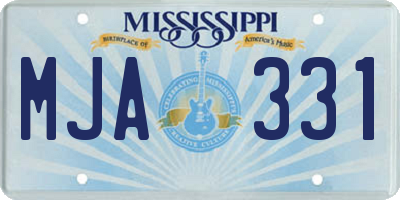 MS license plate MJA331