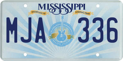 MS license plate MJA336