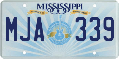MS license plate MJA339