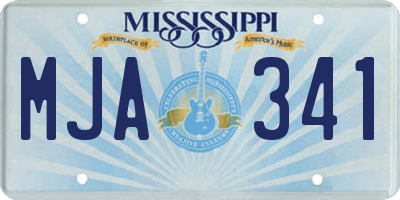MS license plate MJA341