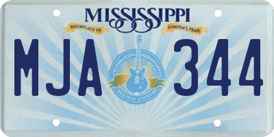 MS license plate MJA344