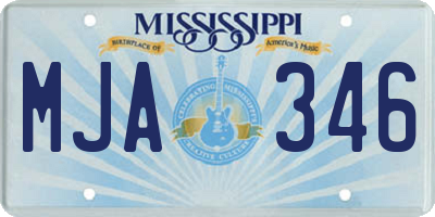 MS license plate MJA346