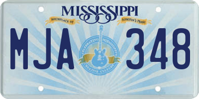 MS license plate MJA348
