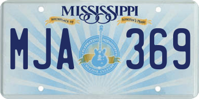 MS license plate MJA369