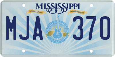 MS license plate MJA370
