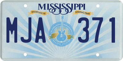 MS license plate MJA371