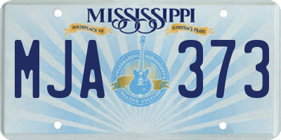 MS license plate MJA373