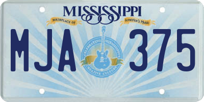 MS license plate MJA375