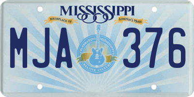 MS license plate MJA376