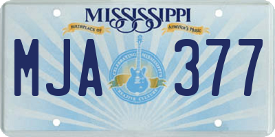 MS license plate MJA377
