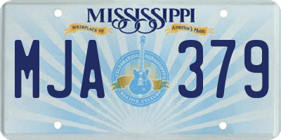 MS license plate MJA379