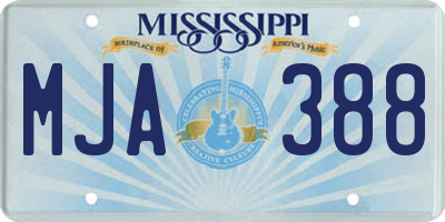MS license plate MJA388