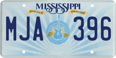 MS license plate MJA396