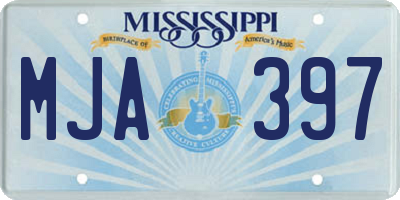 MS license plate MJA397