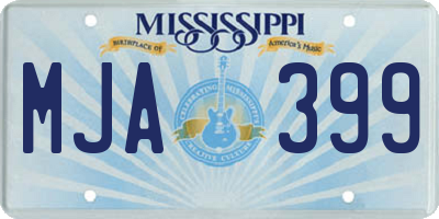MS license plate MJA399