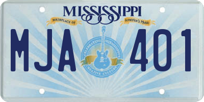 MS license plate MJA401