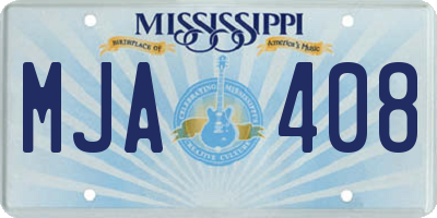 MS license plate MJA408