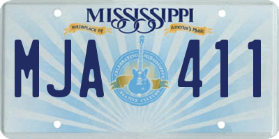 MS license plate MJA411