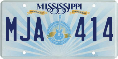 MS license plate MJA414