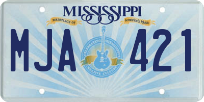 MS license plate MJA421