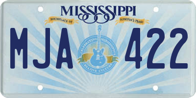 MS license plate MJA422
