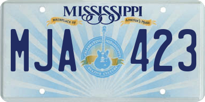 MS license plate MJA423