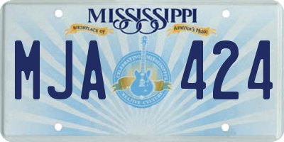 MS license plate MJA424