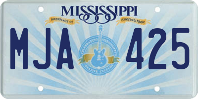 MS license plate MJA425