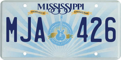 MS license plate MJA426