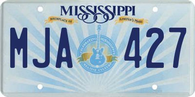 MS license plate MJA427