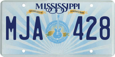 MS license plate MJA428