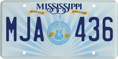 MS license plate MJA436