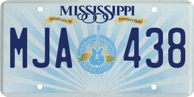 MS license plate MJA438