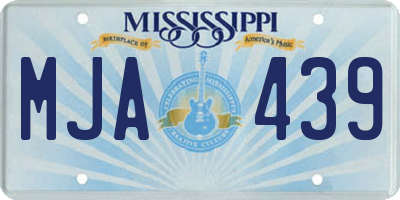 MS license plate MJA439