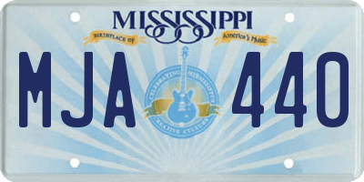 MS license plate MJA440
