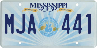 MS license plate MJA441