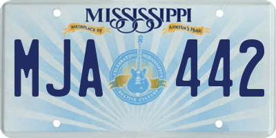 MS license plate MJA442