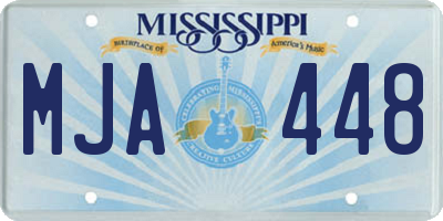 MS license plate MJA448