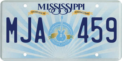 MS license plate MJA459