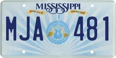 MS license plate MJA481