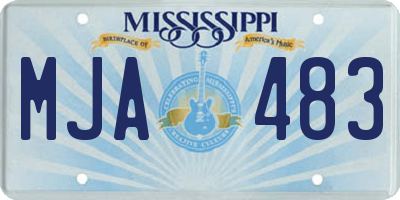MS license plate MJA483