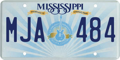 MS license plate MJA484