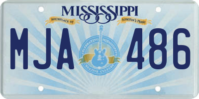 MS license plate MJA486