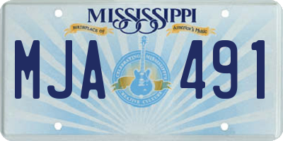 MS license plate MJA491
