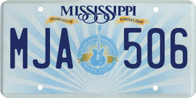 MS license plate MJA506