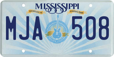 MS license plate MJA508