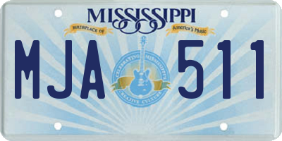 MS license plate MJA511